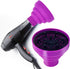 Universal Collapsible Hair Dryer Diffuser Attachment, Lightweight Portable Travel Tool for Most Blow Dryers - Purple