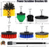 7Pcs Drill Brush Attachment Set, 1/4in Power Scrubber Brush + Extend Long Attachment for Multi-Purpose Cleaning