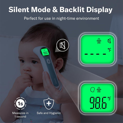 Alcedo Forehead and Ear Thermometer for Adults, Kids, Baby, Digital Infrared Thermometer for Fever, Touchless