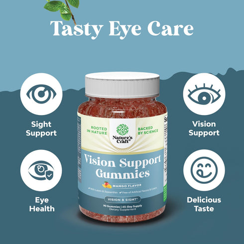 Zeaxanthin Plus Lutein Gummies for Adults, Daily Eye Health Supplements, Vision & Blue Light Protection