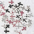 Crystal Cross Nail Charms - y2k Nail Crystal Cross Charms - Silver Crystal Cross Nail Art, 3D Pink Nail Cross Charms for DIY Designs Supplies
