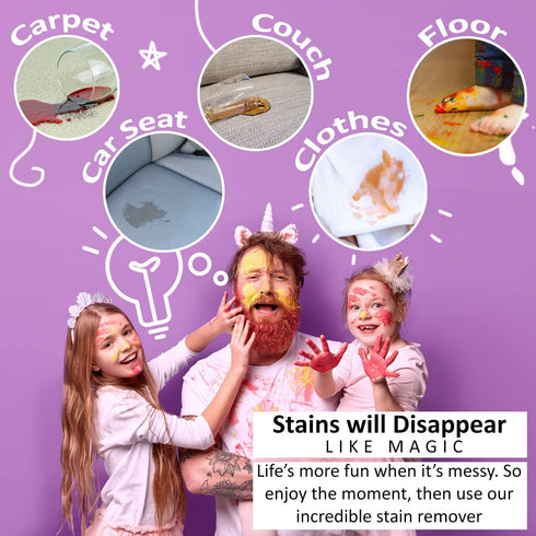 Defunkify Stain Remover Spray - Free & Clear for Clothes, Carpets, Car Seats & Couches - 16 fl oz (2-pack)