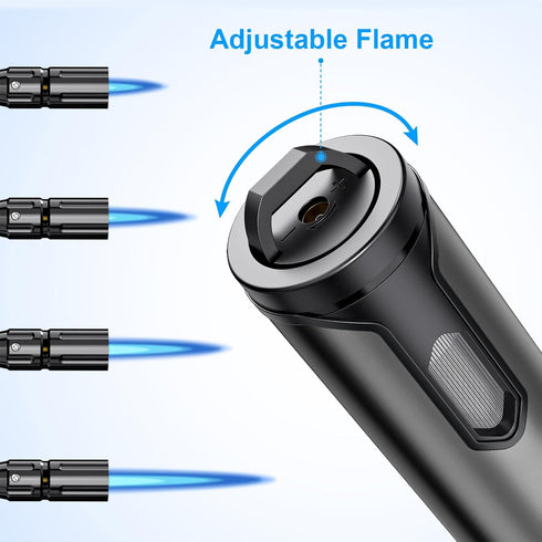Torch Lighter Refillable Butane Lighter - Long Flexible Neck Multipurpose Lighter for Candles and BBQ