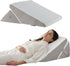 Bed Wedge Pillow for Sleeping, 9&12 Inch Adjustable Memory Foam Triangle Pillow for Back Pain Relief, White/Grey