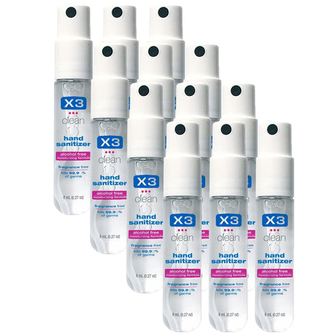 X3 Clean Mini Hand Sanitizer Spray Alcohol Free and Fragrance Free -