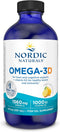 Nordic Naturals Omega-3D, Lemon Flavor - 8 oz - 1560 mg Omega-3 + 1000 IU Vitamin D3 - Fish Oil for Heart Health