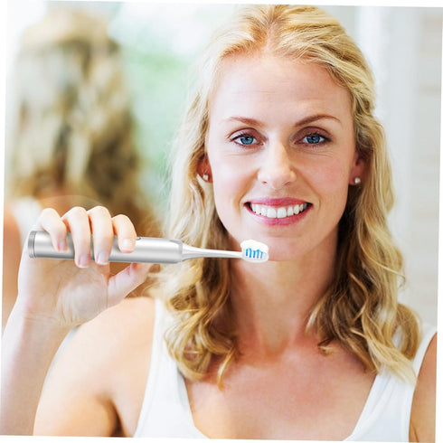 Ipetboom Portable Electric Vibration Toothbrush for Adults with Soft Bristles and Ergonomic Handle Non-Rechargeable