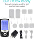 Vive Tens Unit Muscle Stimulator, Electric Shock Therapy for Pain Management, Self-Sticking Electrodes Pads