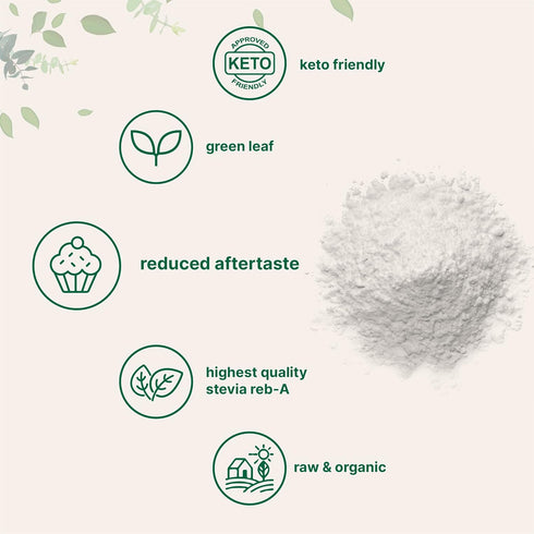 Pure Organic Stevia Powder, 4 Ounces, 706 Servings, Natural Sweetener, Sugar Alternative, Keto Friendly