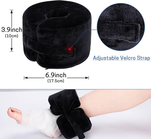 SWISSELITE Foot Elevation Pillow Ankle Heel Protector Wedge Foot Support Cushion Anti-Bedsore Zipper Removable Cover