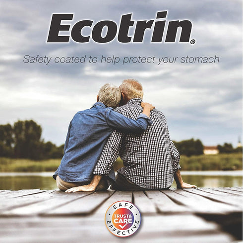 Ecotrin 81 mg Low Strength Safety Coated Aspirin, 150 Tablets, Pack of 2