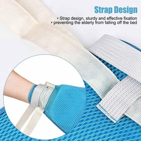 QNZKIOXV 1 Pack 2 Packs Anti-Fall Bed Restraint Strap for Elderly, Dementia Restraint Gloves, Dementia Restraint
