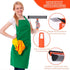 Window Squeegee for Home, 2 in 1 Cleaning Tool with Extension Pole for Shower, Car, Mirror, and Glass