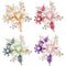 inSowni 4 Pack Luxury Glitter Jeweled Gems Rhinestones Vintage Butterfly Metal Barrettes Hair Clips