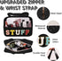 Chenille Letter Patch Stuff Bag, Preppy Clear Makeup Cosmetic Bag, Large Toiletry Storage Tote (Black)