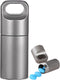 Small Keychain Pill Holder, 304 Stainless Steel Portable Organizer for Travel, Waterproof Pill Container, Mini