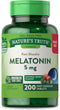 Melatonin 5mg - 200 Fast Dissolve Tablets, 100% Drug Free Supplement, Non-GMO & Gluten Free, Natural Berry Flavor by
