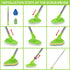 WVIOUOPU 35'' 1 3 Scrub Cleaning Brush with Long Handle - Extendable Floor Scrubber with Stiff Bristles & Sponge Brush