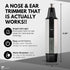 ToiletTree Products Men's Grooming Trimmer - Stainless Steel Nose & Ear Hair Trimmer with LED Light - Heavy-Duty Casing