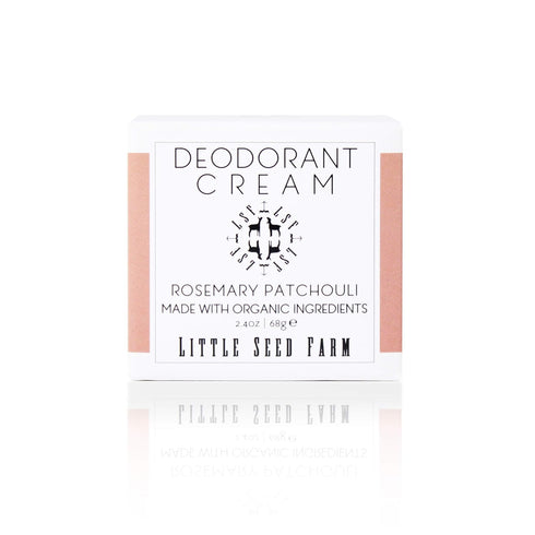 Little Seed Farm All Natural Deodorant Cream, Aluminum Free, 2.4 Ounce, Rosemary Patchouli