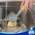 Pack 2 MR.SIGA Dish Brush with Bamboo Handle Built-in Scraper, Scrub Brush for Pans, Pots, Kitchen Sink Cleaning