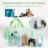 APREUTY Clear Makeup Bags, TSA Approved 6 Pcs Set of Clear PVC Cosmetic Bags with Zipper Handle for Travel