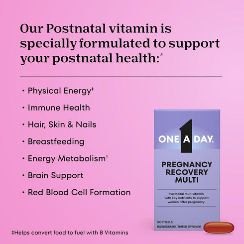 Omega-3 Immune 60 One A Day Postnatal Vitamins for Women, Postnatal Multivitamin with Folic Acid, DHA, B Vitamins