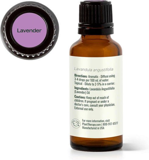 Plant Therapy Lavender Essential Oil, 100% Pure, 30 mL (1 oz)