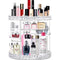 V-HANVER 360 Rotating Makeup Organizer, Large Capacity Acrylic Beauty Organizer with 8 Adjustable Layers for Vanity