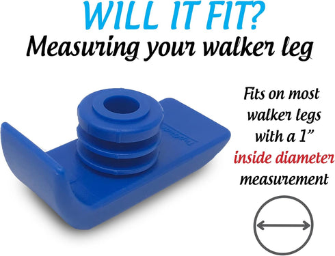 1 Pair Durable Dark Blue Ski Glides for Drive Walkers