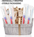 50pcs Disposable Toothbrushes with Toothpaste and Floss, Individually Wrapped Bulk Kit for Hotels and Guests