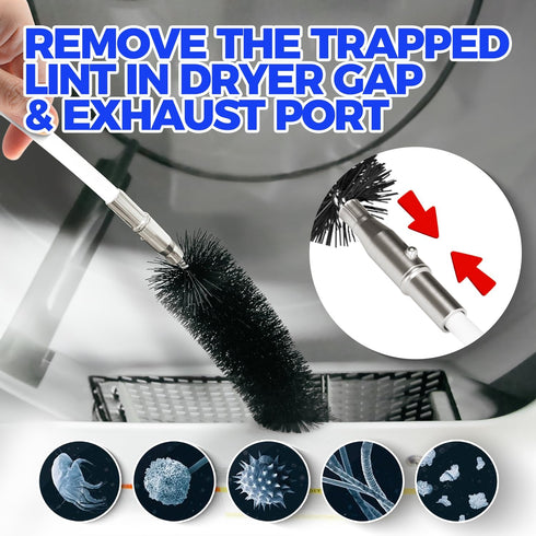 Holikme 32 Feet Dryer Vent Cleaner Kit, Upgrade Flexible Lint Brush with Drill Attachment for Easy Cleaning