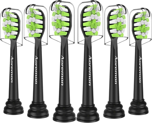 Aoremon Replacement Heads for Philips Sonicare DiamondClean, 2 Series, 3 Series, ProtectiveClean, FlexCare, 6 Count,