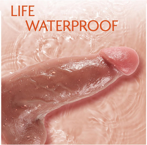 URMANFONLY 3" 10 7 Huge Diameter Realistic Dildo Vibrator, Thick Silicone Thrusting Dildo with Vibration & Thrusting