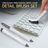 The Crown Choice Small Cleaning Brush Set: 3pcs Household Cleaning Brushes for Bathroom, Shower, Tile & Kitchen