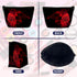 Waterproof Makeup Bag for Purse, Funny Abstract Red Rose Cosmetic Bags for Women, Travel Toiletry Pouch