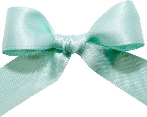 Morex Ribbon Double Face Satin Ribbon 3/8" X 50 YD Aqua for Gift Wrapping, Birthday Gift Cards, Wedding Crafts