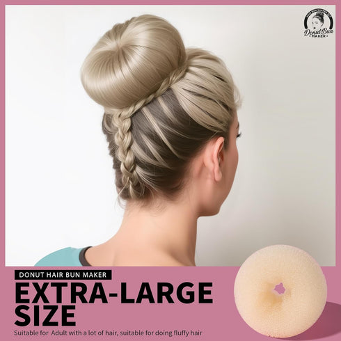 Teenitor Hair Bun Shaper Set with 20pcs Extra-large, Large, Medium, Small Doughnuts Ring Stylers, Blonde Bobby Pins