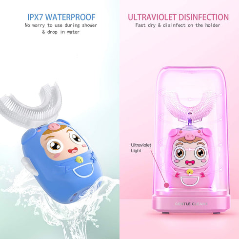 Kids Portable Waterproof Sonic Electric Toothbrush