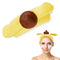 LIBERHAUS Microfiber Skincare Headband for Makeup, Yellow Elastic Spa Headband, Soft Plush for Washing Face, Women’s