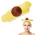 LIBERHAUS Microfiber Skincare Headband for Makeup, Yellow Elastic Spa Headband, Soft Plush for Washing Face, Women’s