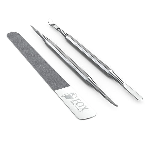 Ingrown Toenail Treatment Tools - Stainless Steel Nail Care Kit - Podiatry Tools for Pedicure & Removal