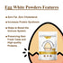 Orgnisulmte Egg White Protein Powder, 8 Oz, Pasteurized Dried Egg Whites, Gluten-Free, Non-GMO, Unflavored