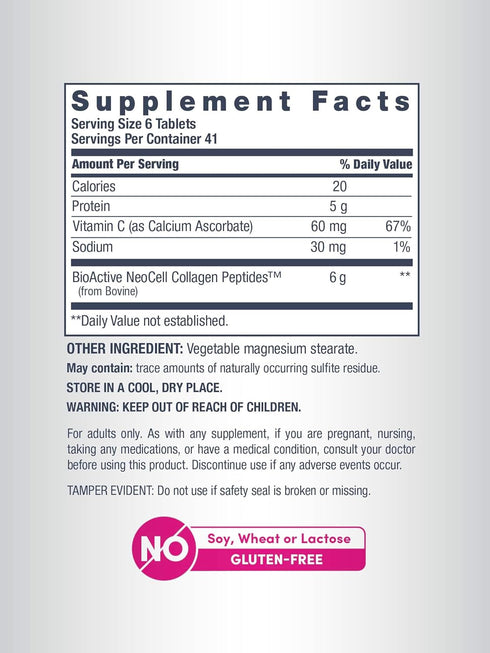 NeoCell Super Collagen C Type I and III, 250 Tablets