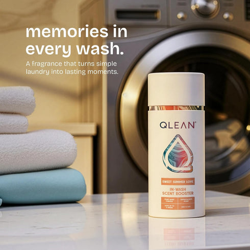 Sunset QLEAN Laundry Scent Booster Ruby Bliss Plant-Based In-Wash Fragrance Beads, Long-Lasting Berry Floral Scent
