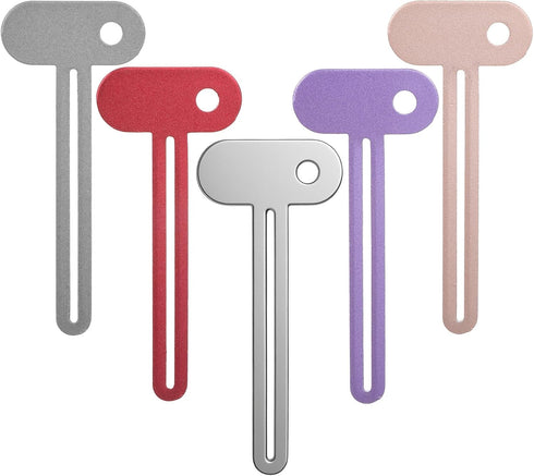 Sibba 5 PCS Toothpaste Squeezer Dispenser Metal Tube Squeezer Key, Stainless Steel Toothpaste Roller Tube Wringer
