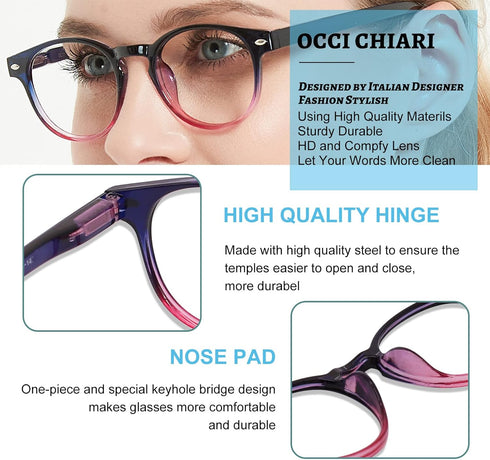 OCCI CHIARI 2.25 Reading Glasses (1.0 to 6.0) for Men and Women