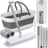 Flat Mop and Bucket Set with Heavy Duty Scrub Brush, 2 Washable