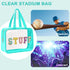 Yowivon Clear Beach Makeup Bag - Big Travel Toiletry Bag for Skincare and Cosmetics, Transparent Waterproof Design