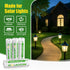 WENJOOP 12 Pack 1.2V 1600mAh AA Rechargeable Batteries for Solar Lights, NiMH Precharged Low Self-Discharge